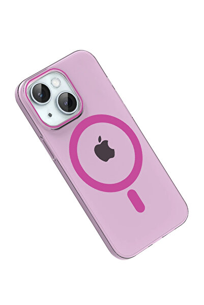 Fuchsia Apple iPhone 14 Pc Blank Magsafe Compatible Cover - Pink