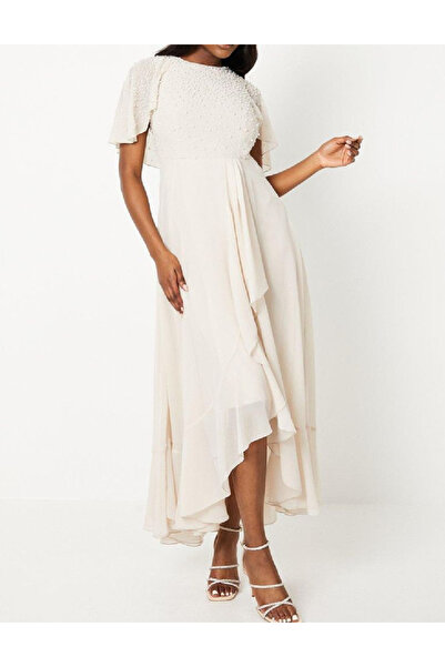 Evendi Long dress, Beige