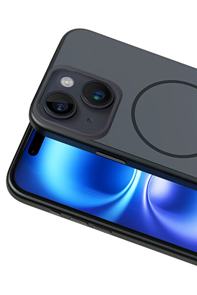 Fuchsia Apple iPhone 14 Neva Magsafe Compatible Cover - Black