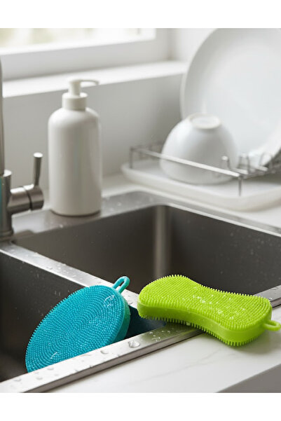 Evendi Set bureti din silicon, Albastru/Verde