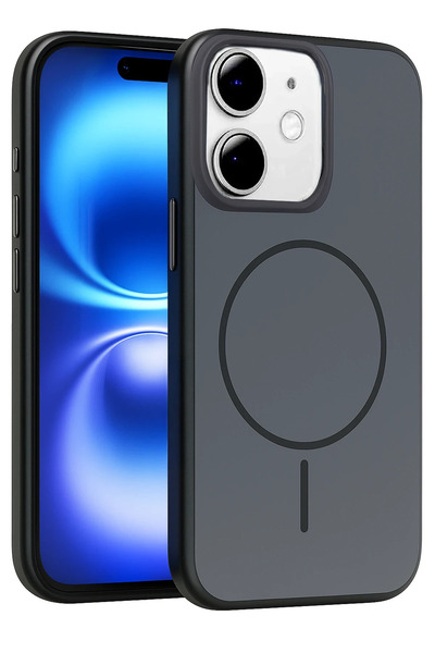 Fuchsia Apple iPhone 11 Neva Magsafe Compatible Cover - Black