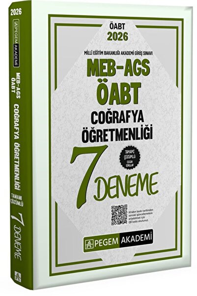 Pegem Akademi Yayıncılık Pegem 2026 ÖABT MEB-AGS Coğrafya Öğretmenliği 7 Dene...