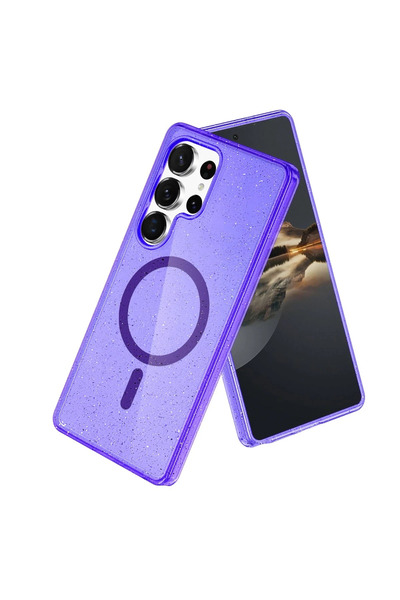 Fuchsia Samsung Galaxy S23 Ultra Case Star Magsafe Compatible Cover - Purple