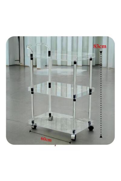 South house Acrylic 3-Tier Serving Trolley
