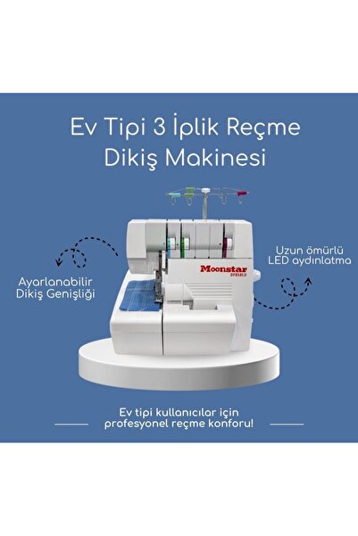 Dikiş Seti Moonstar ev tipi reçme makinası