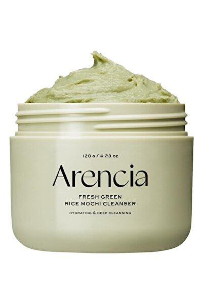 Arencia cleansing foam, makeup remover with green rice mochi, gentle exfoliant, 120 g