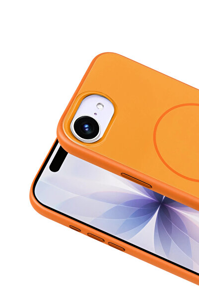 Fuchsia Apple iPhone 16E Neva Magsafe Compatible Cover - Orange