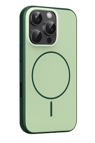 Fuchsia Apple iPhone 16 Pro Max Neva Magsafe Compatible Cover - Dark Green