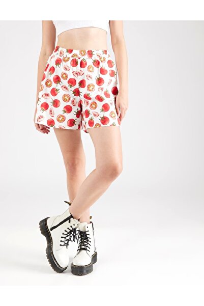 PIECES Pantaloni scurti, Alb