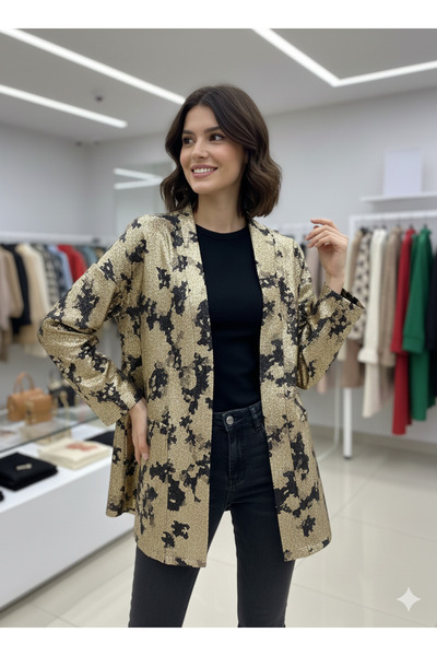 FASHION ÖZEL TASARIM CEKET GOLD