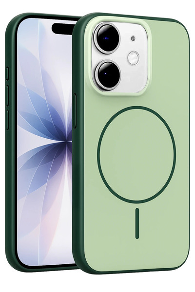 Fuchsia Apple iPhone 11 Neva Magsafe Compatible Cover - Dark Green