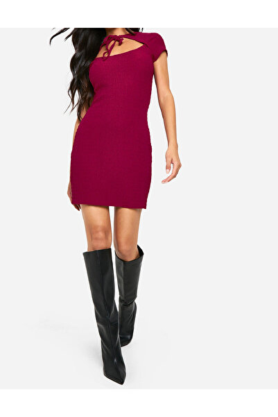 BOOHOO Short dress, Burgundy