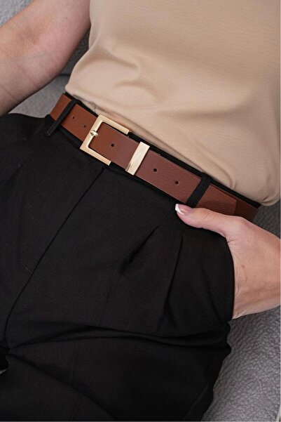 Mynoa حزام نسائي بإبزيم مربع، حزام للسترة، حزام للبنطلون.