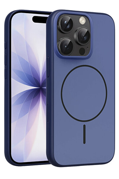 Fuchsia Apple iPhone 16 Pro Max Neva Magsafe Compatible Cover - Navy Blue