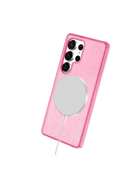 Fuchsia Samsung Galaxy S24 Ultra Case Star Magsafe Compatible Cover - Pink