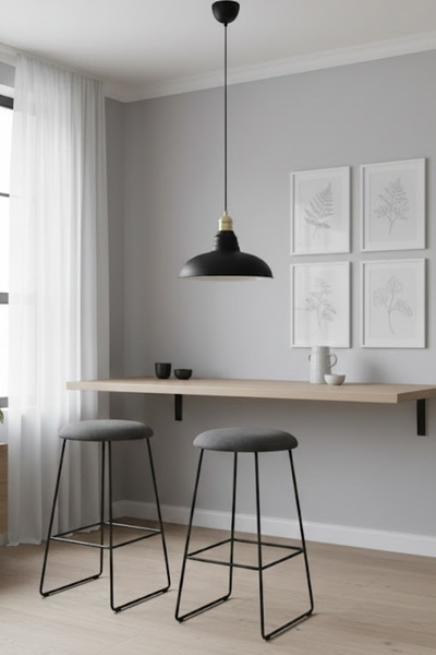 Luzarana Sidney Metal Gövde Siyah Renkli Tekli Avize Sarkıt Salon Mutfak Ofis...