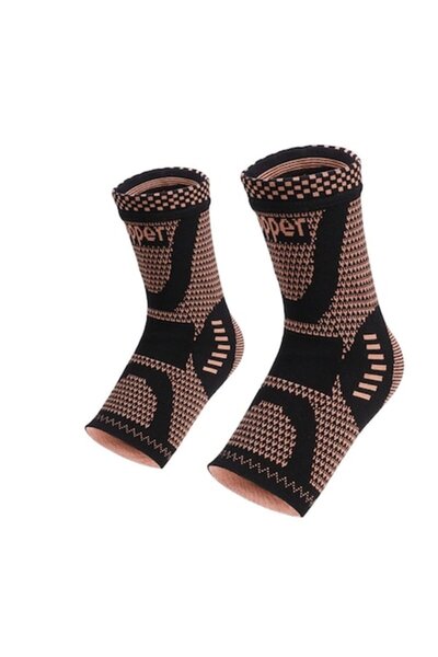 Tovbmup Set de 2 orteze pentru gleznă, compresie gradată, nailon cu infuzie d...