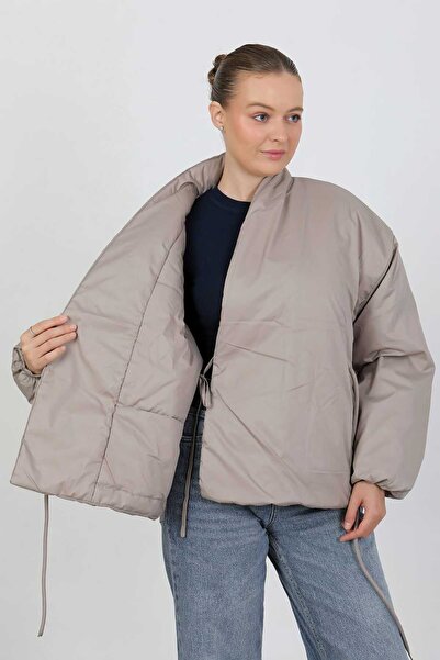 TANISA Lorenza Short Belted Puffer Coat Tns-4432