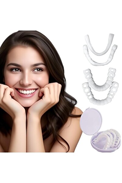 NUODWELL Temporary Denture Protection Set, 2 pcs with Protective Case - Trans...