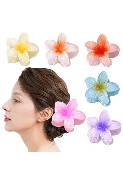 Generic 6 Pcs Flower Hair Clips, Non-Slip Flower Claw Clips - Strong Hold for Thick & Thin Hair