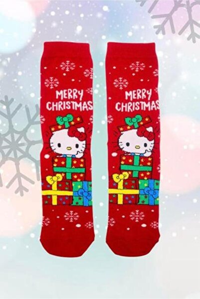 CNS Concept MERRY CHRISTMAS HELLO KITTY SOKET ÇORAP
