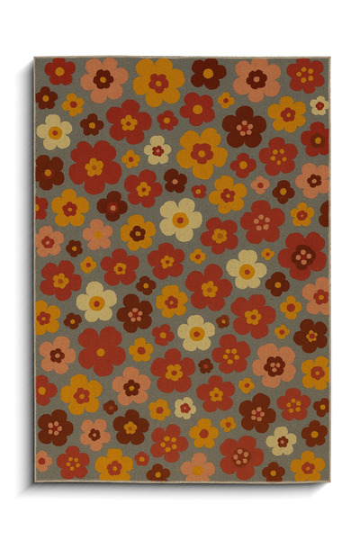 Rugs Modern Halı سجادة MOSSO ذات اللون الرمادي ذات الطابع الزهري الملونة ذات ...