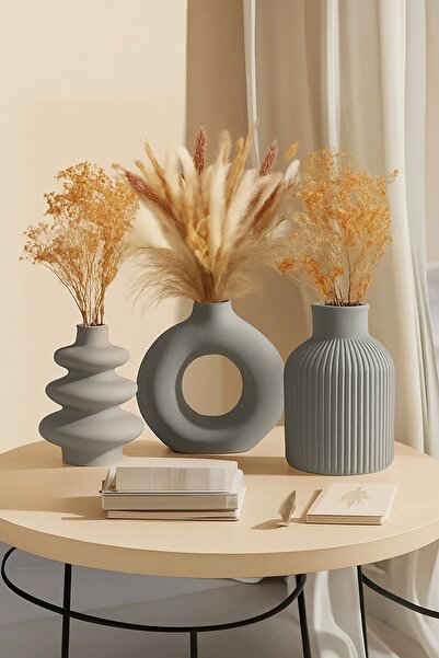 Minima Art Studio 3 Lü Minimalist İskandinav Tarzı Bohem 11 cm Vazo Pinterest...