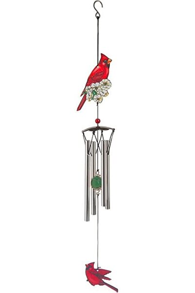 Arabest Cardinal Bird Wind Chime, Red Bird Wind Chimes Outdoor Decorations