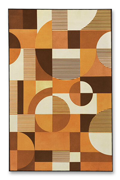 Rugs Modern Halı سجادة ديكور بنمط هندسي برتقالي من موسو mosso573