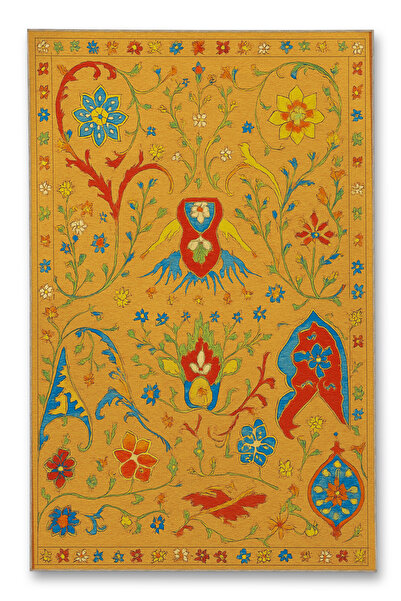 Rugs Modern Halı MOSSO Μπεζ Θέμα με μοτίβο κισσού και λουλουδιών, υφαντή βάση...