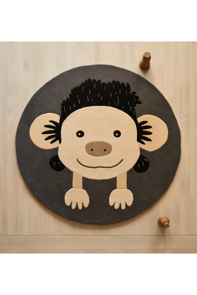 Rugs Modern Halı سجادة ديكور عصرية من مجموعة ديدو بنمط قرد لطيف 3392