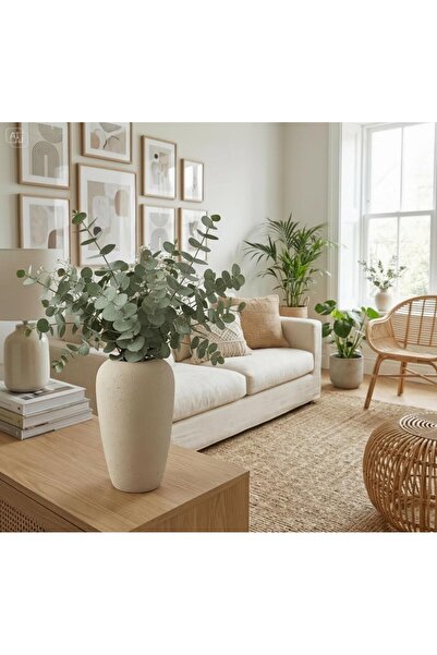 Lui Tasarım مزهرية ميداس من السيراميك ذات ملمس عصري أنيق على الطراز الاسكندنافي البوهيمي مقاس 18.5 سم