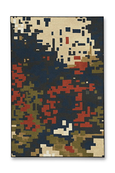 Rugs Modern Halı سجادة موسو زرقاء بنفسجية اللون بنمط زهور عرقية منسوجة بقاعدة...