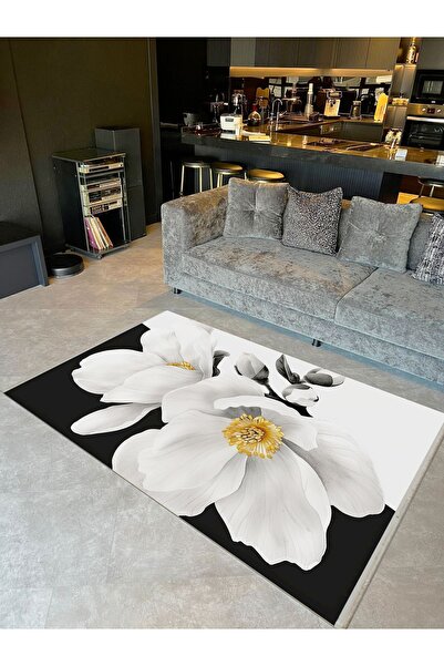 Rugs Modern Halı Συλλογή Paris Ασπρόμαυρο Μοντέρνο Διακοσμητικό Χαλί με Λεπτο...