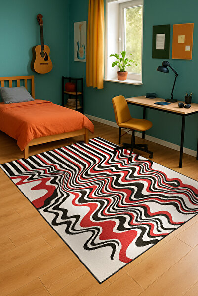 Rugs Modern Halı سجادة مزخرفة بنمط مخطط من MOSSO، موديل mosso662