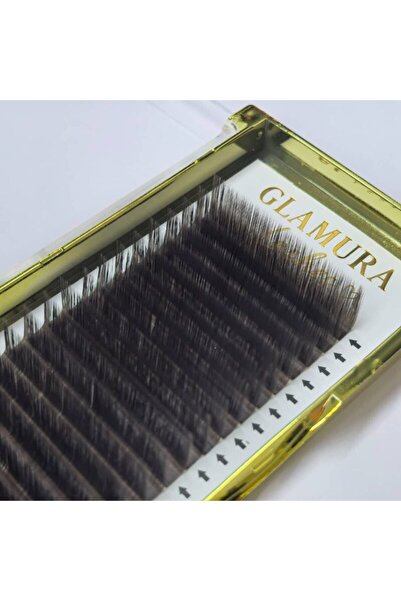 Glamura Lashes Eyelash extensions, brown, curl M, thickness 0.10, length 9