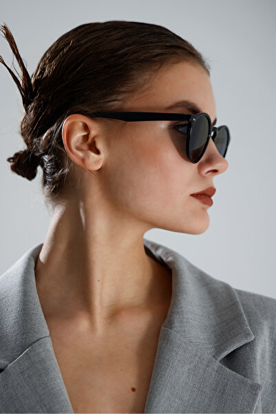 miii Unisex Oval Black Uv Protection Retro Modern Sunglasses