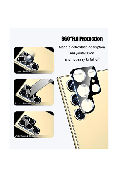 Generic Samsung S23 Ultra Protective Set includes 2 glass screen protectors + 2 camera lens protectors - Scratch Resistant