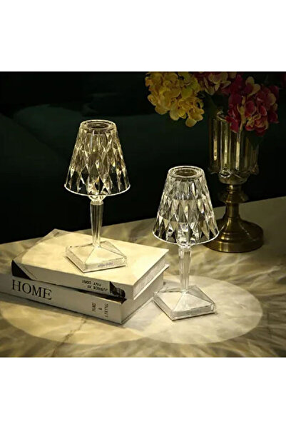 DOMEET Crystal Diamond USB Table Lamp Bedside Night Mood Light 3 Colours