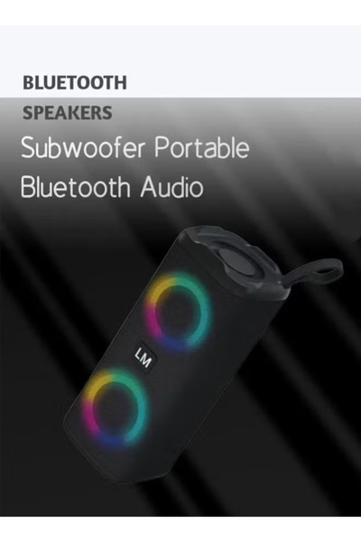 Generic Bluetooth Speaker Wireless Speaker 4 Ω 5W+5W with Bluetooth 5.0 Deep Bass RGB Lights 3-4H Playtime