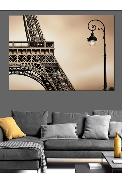 KanvasSepeti Turnul Eiffel Pictură în ulei de înaltă calitate texturat Canvas...