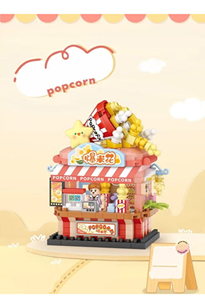 Generic Kids' Ice Cream Cart Toy, 300 Ice Cream Building Blocks, Role-Playing Store,red