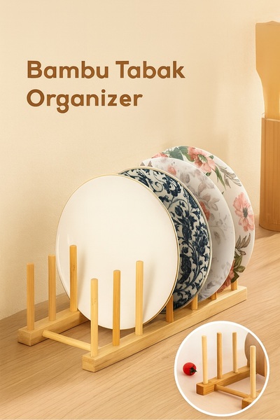 keyfisepet en keyifli sepet Bambu Tabak ve Kapak Düzenleyici | Çok Amaçlı Mutfak Organizer Stand