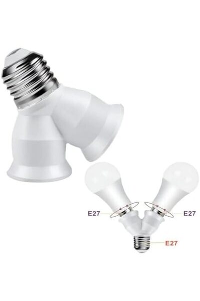 STOREMAX E27 Duy Çoğaltıcı, Tek Duydan Çift E27 Lamba Bağlantısı, Duy Çoklayı...