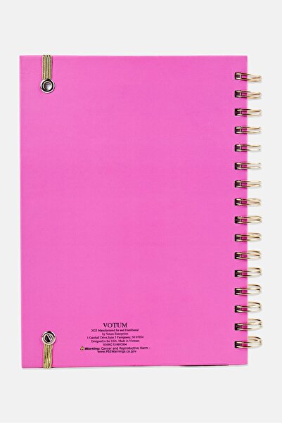 Votum Find Joy In Everyday Spiral Notebook With Bow Top Ballpoint Pen, Multicolor