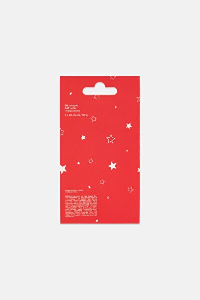 Muy Mucho 3 Pcs Post-Its Merry Christmas Notepad, Red