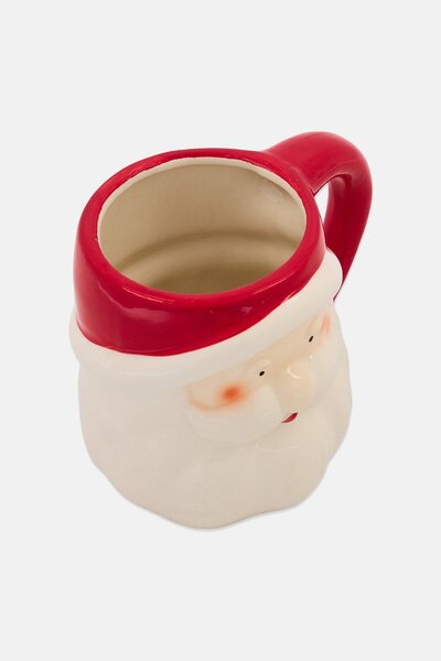 Muy Mucho Porcelain Santa Claus Mug, Red