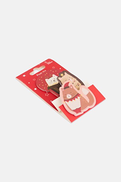 Muy Mucho 3 Pcs Post-Its Merry Christmas Notepad, Red