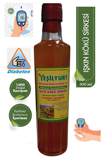yeşilyurt Işkın Kökü Sirkesi %100 Doğal 500 ml.