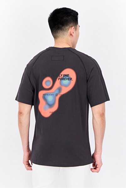 Puma Men Oversized Fit Short Sleeve Training T shirt, Grey Combo